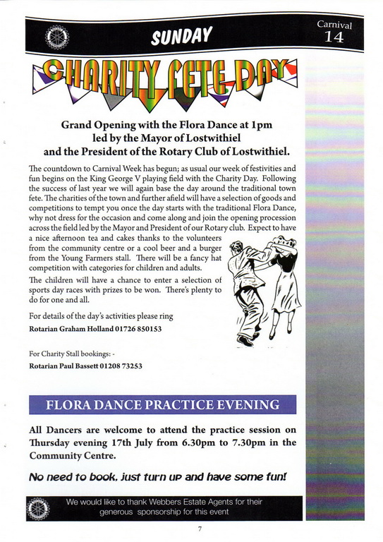 2014 Lostwithiel Carnival Programme Page 07